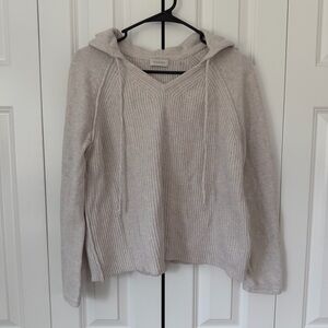 Kinross Cotton Knit V-Neck Hoodie
